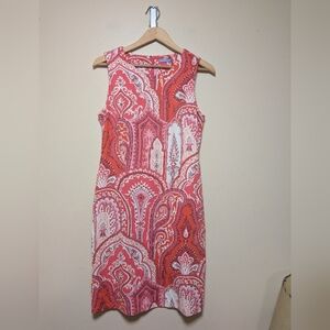 Vibrant Sleeveless Paisley Midi Dress